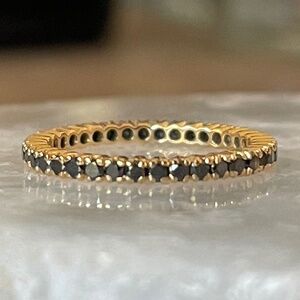 18k Black Diamond Eternity Band
